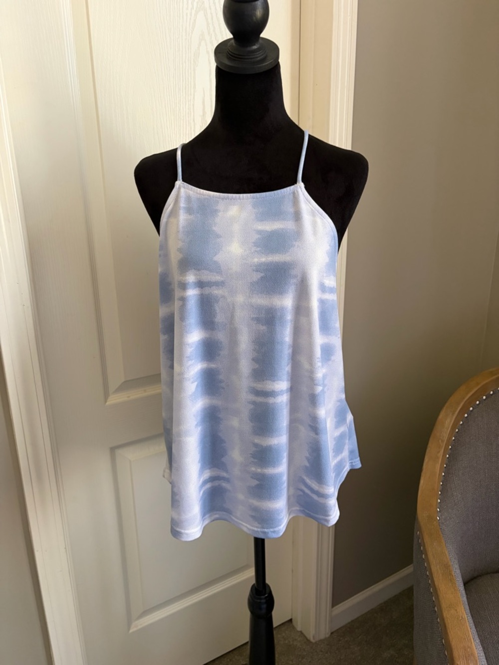 Light Blue Tie-Dye Spaghetti Strap Camisole